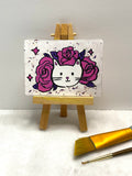 Flower Cat Head ACEO