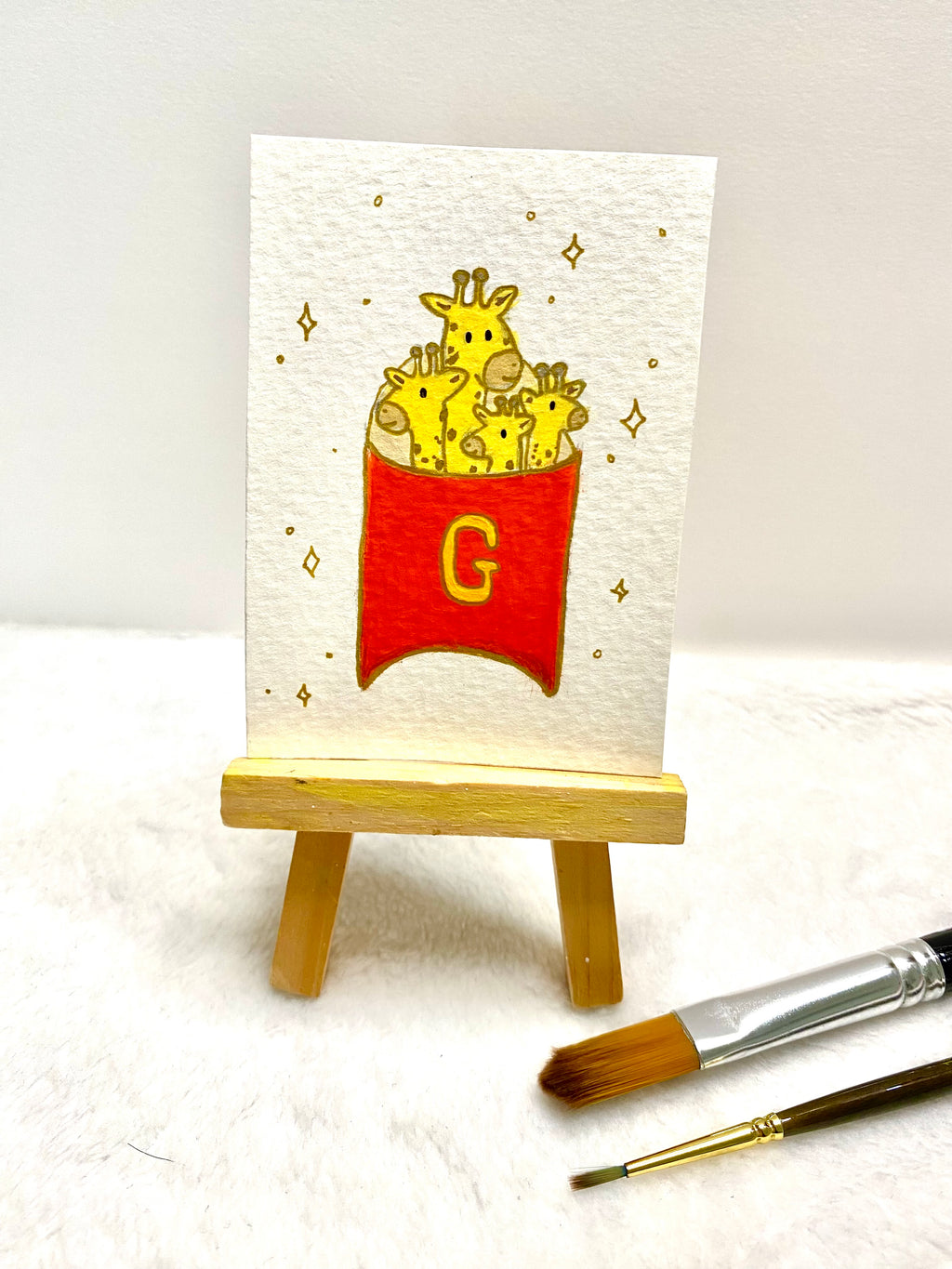 Giraffe Fries ACEO