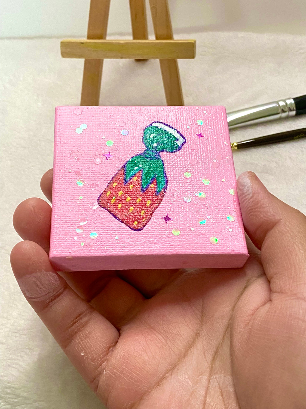 Strawberry Bon Bon Mini Canvas