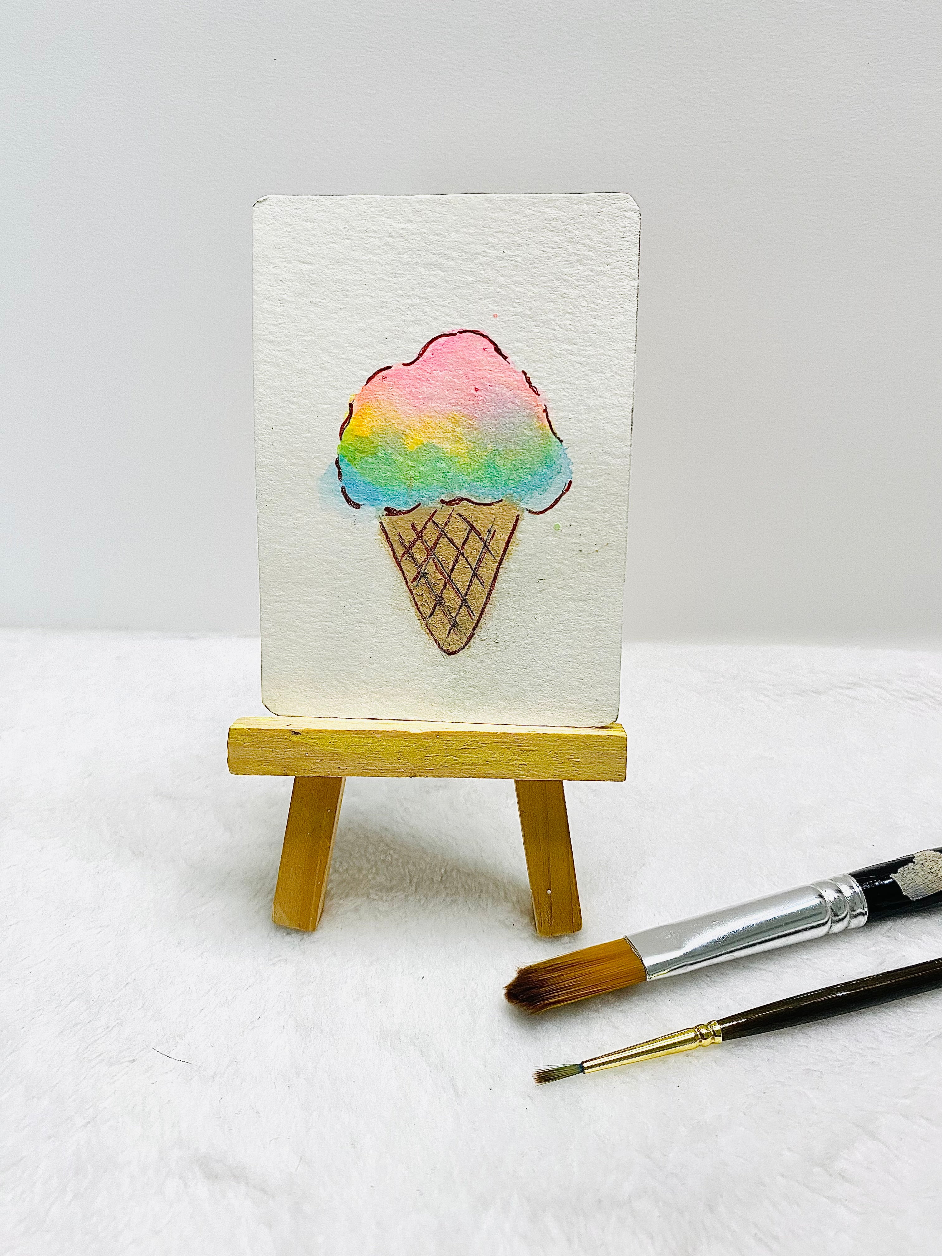 Superman Ice Cream Cone ACEO