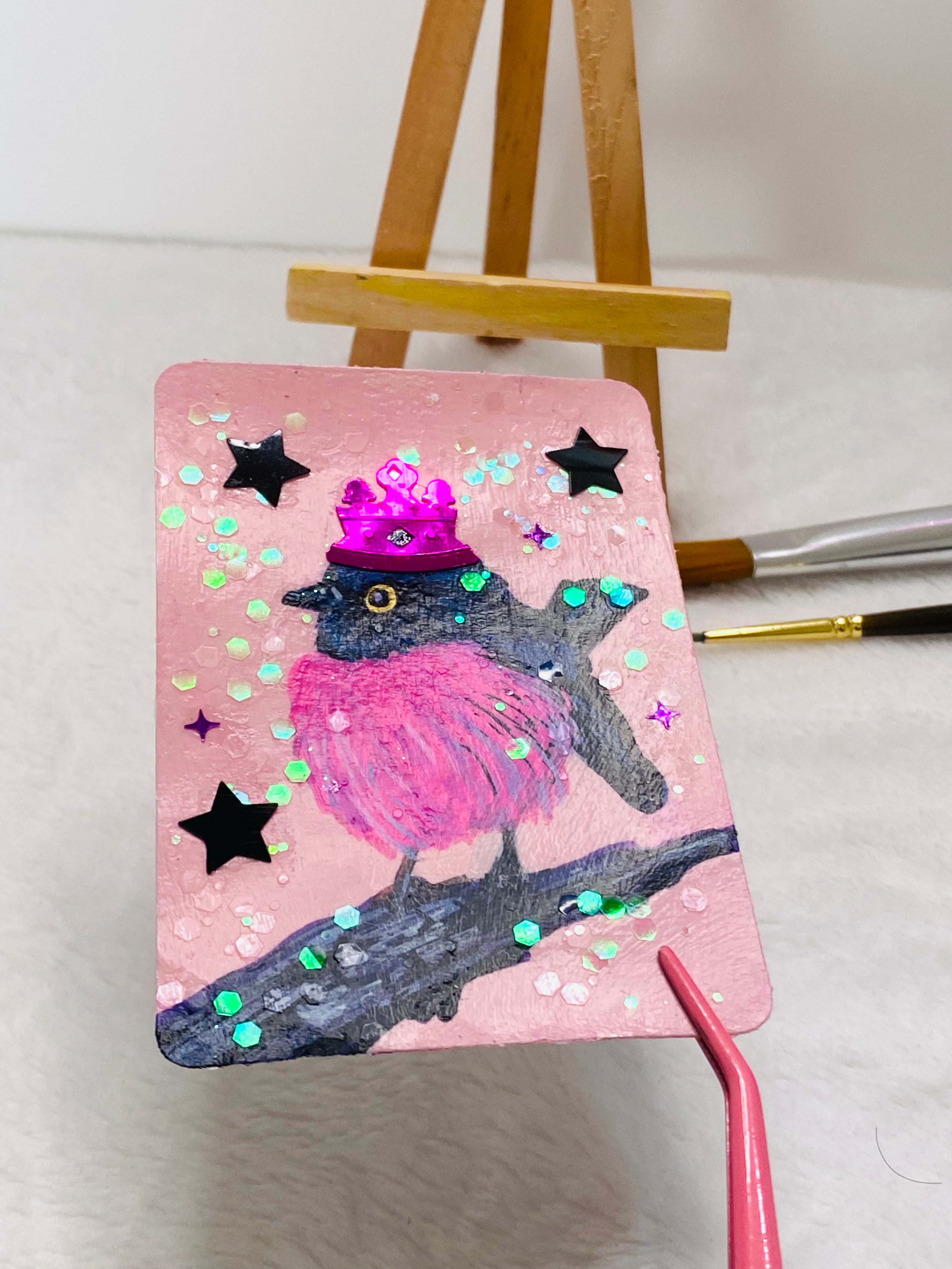 Pink Robin ACEO