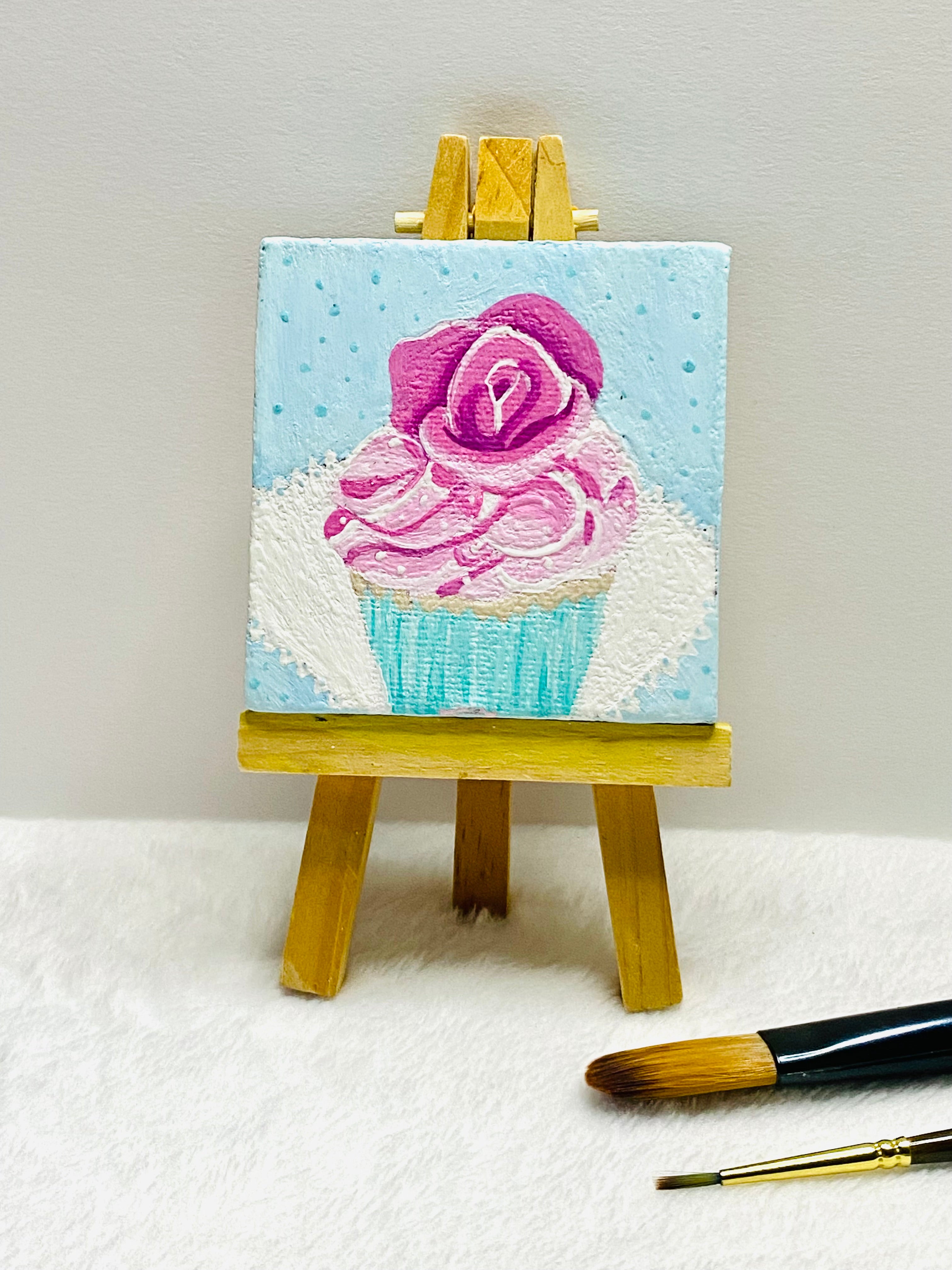 Tea Party Cupcake Mini Canvas