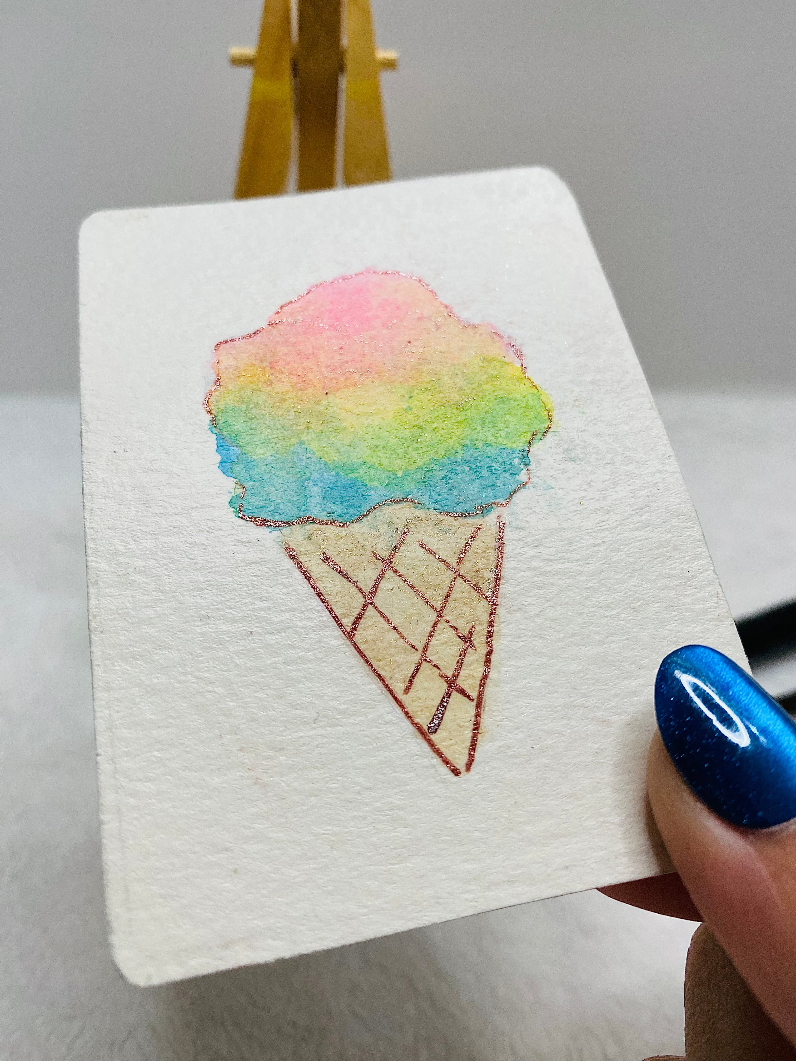 Superman Ice Cream Cone (2) ACEO