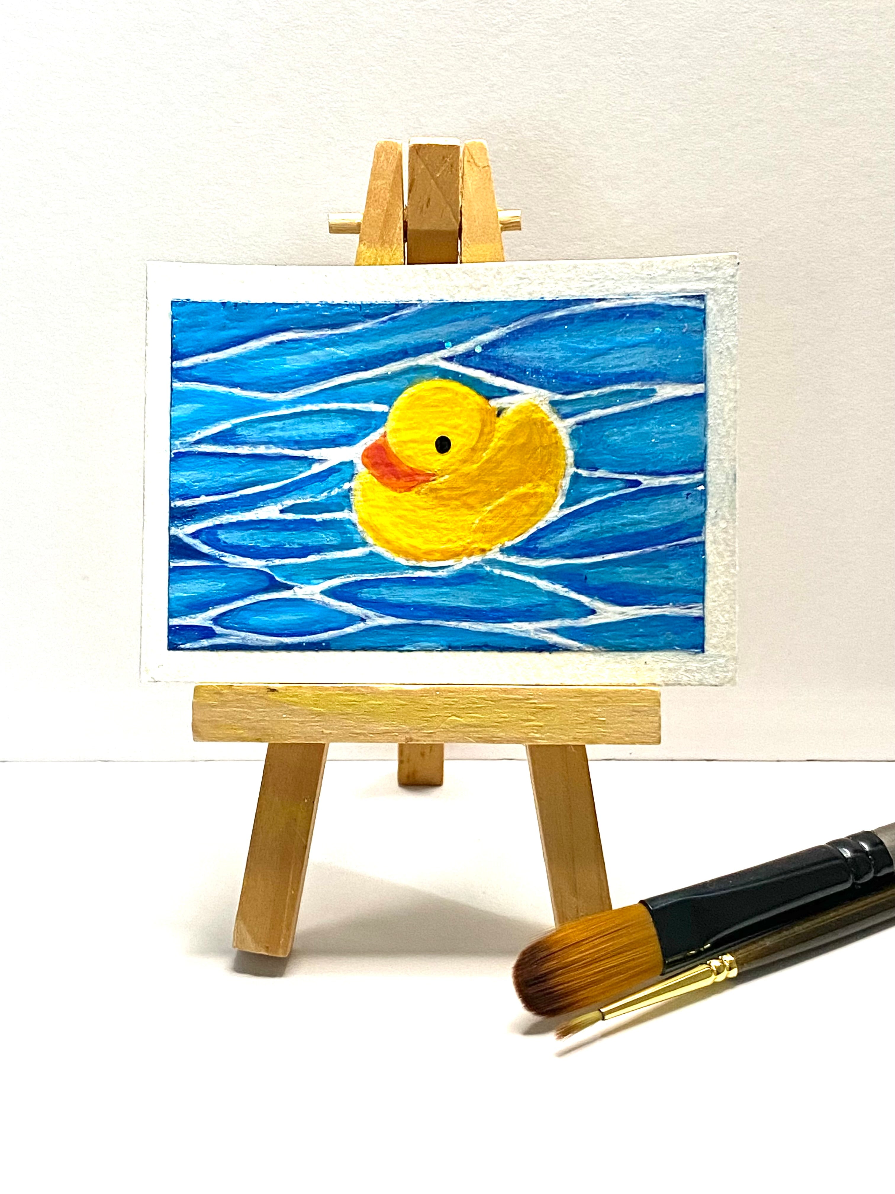 Pool Ducky ACEO