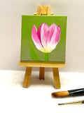 Pink Tulip Mini Canvas