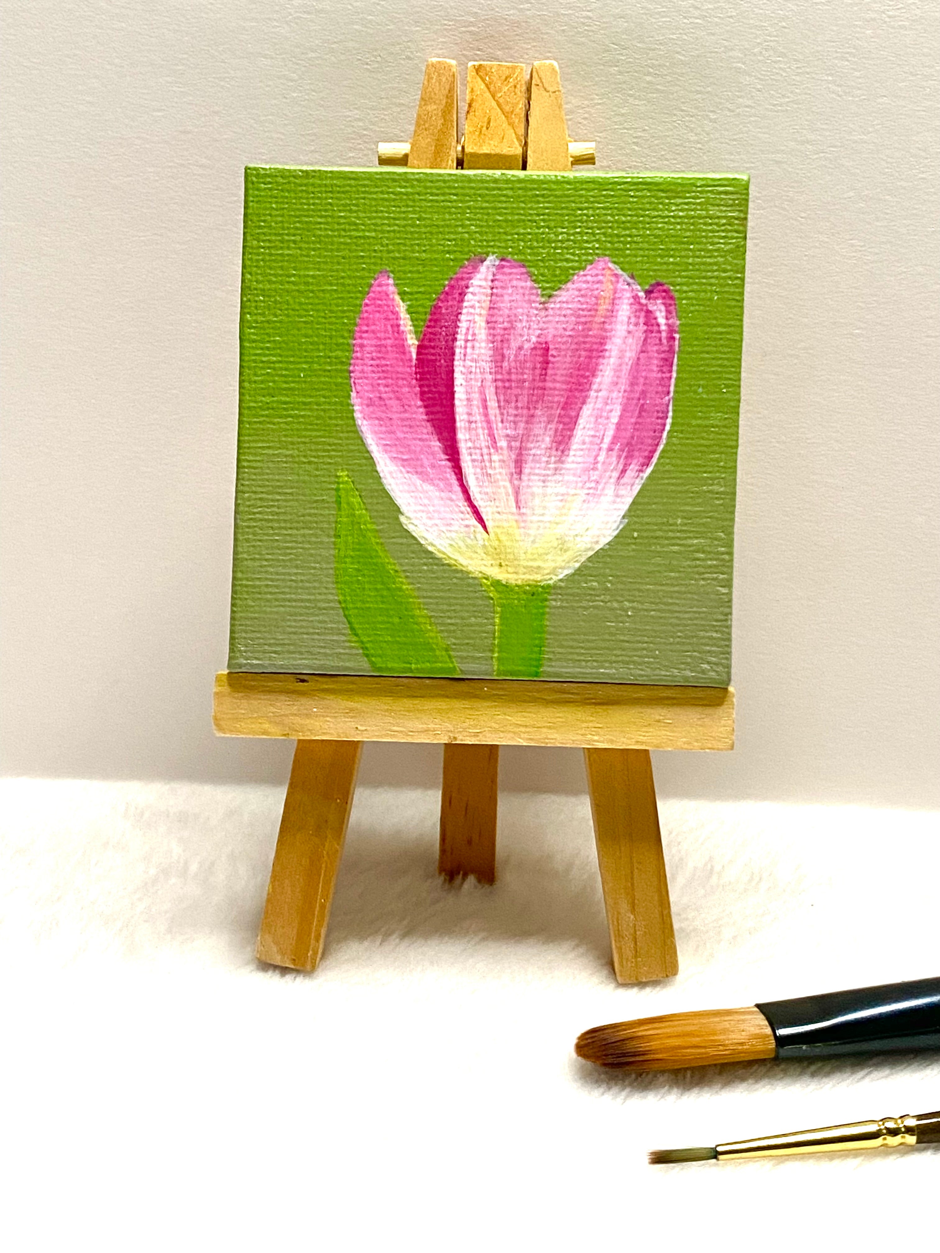 Pink Tulip Mini Canvas
