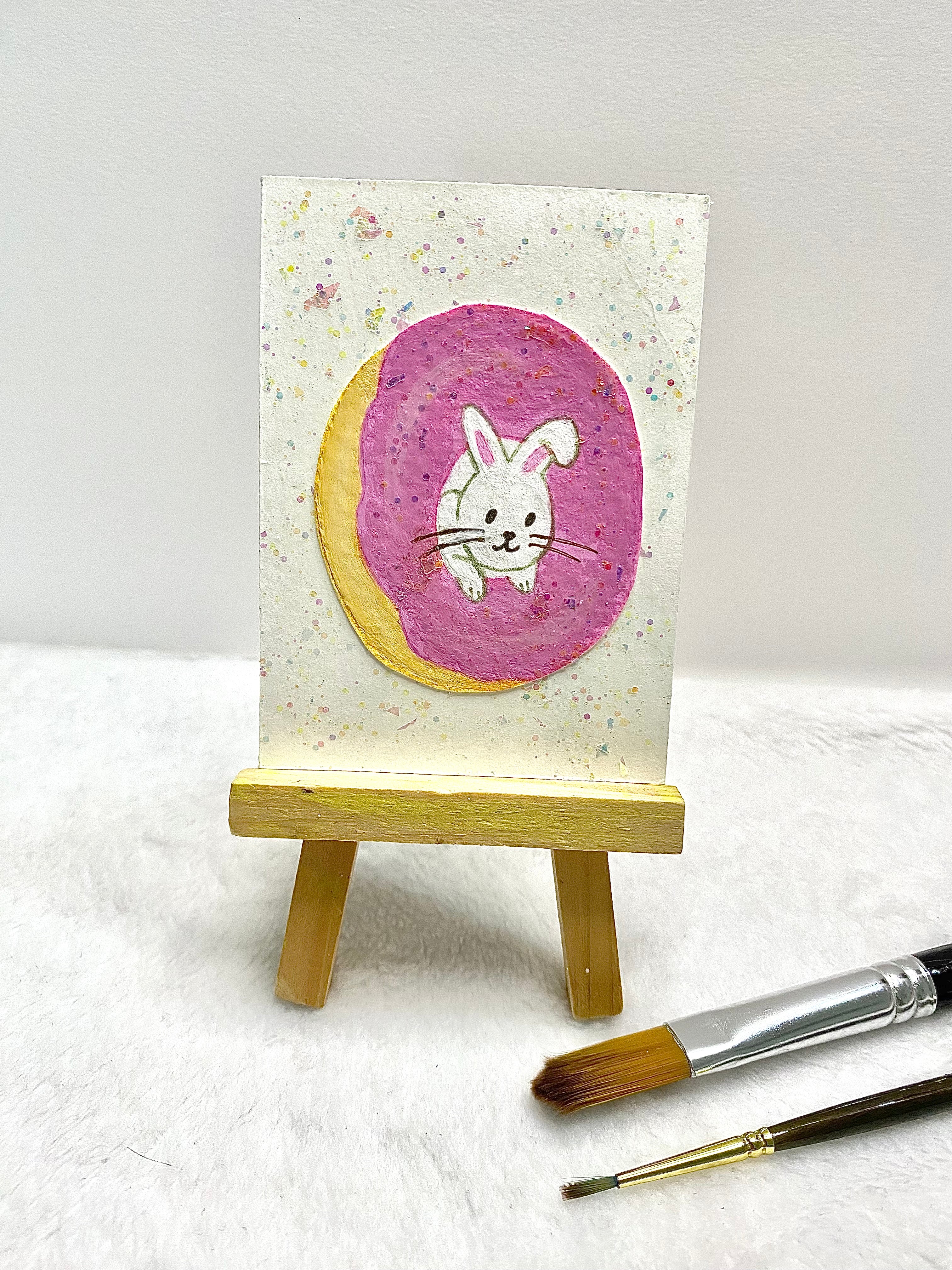 Donut Bunny Collage ACEO