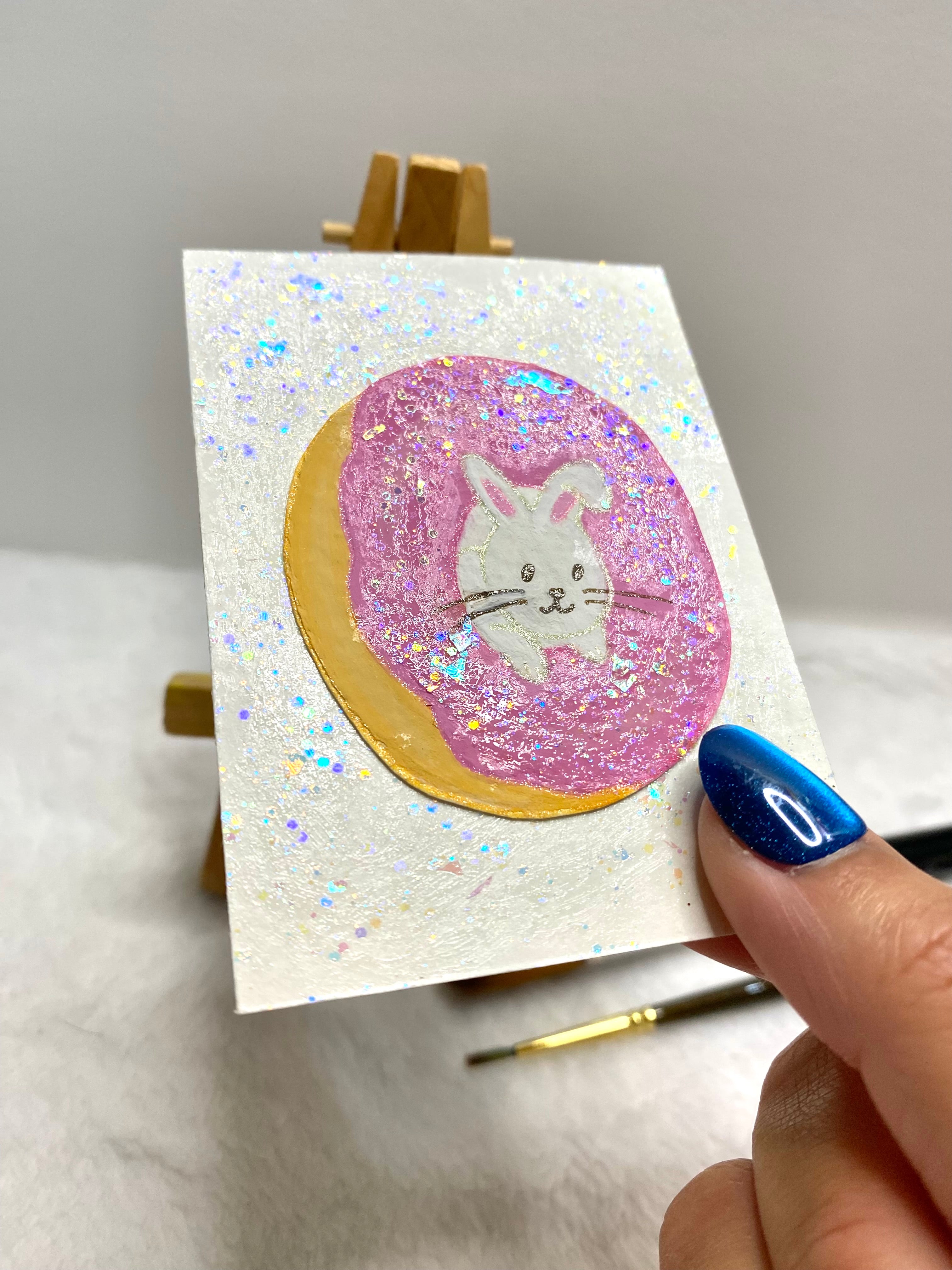 Donut Bunny Collage ACEO