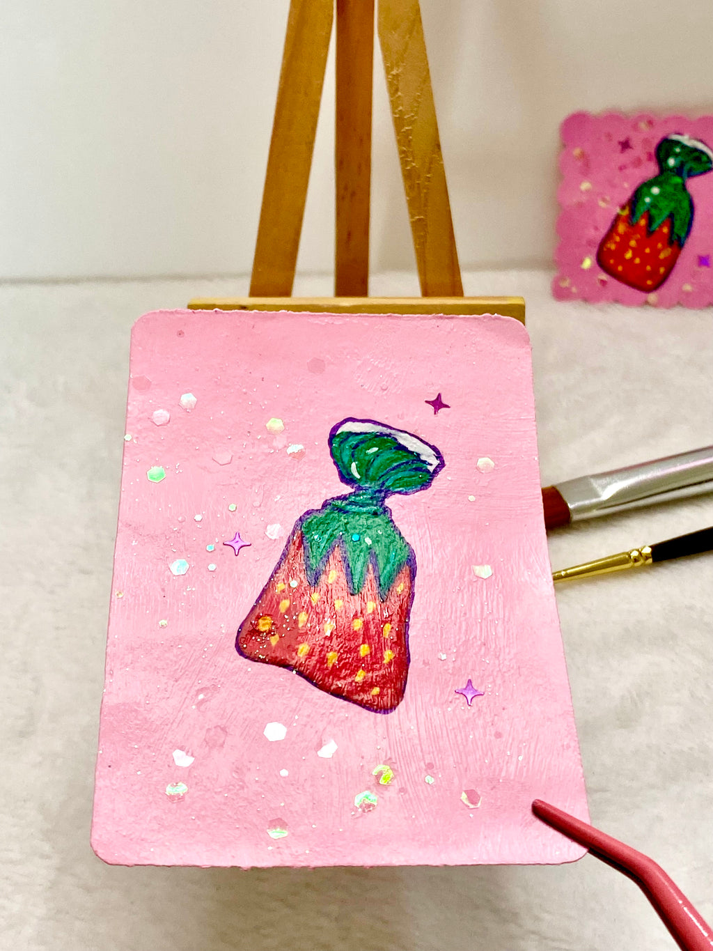Strawberry Bon Bon ACEO
