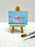 Pink Snow Bird ACEO