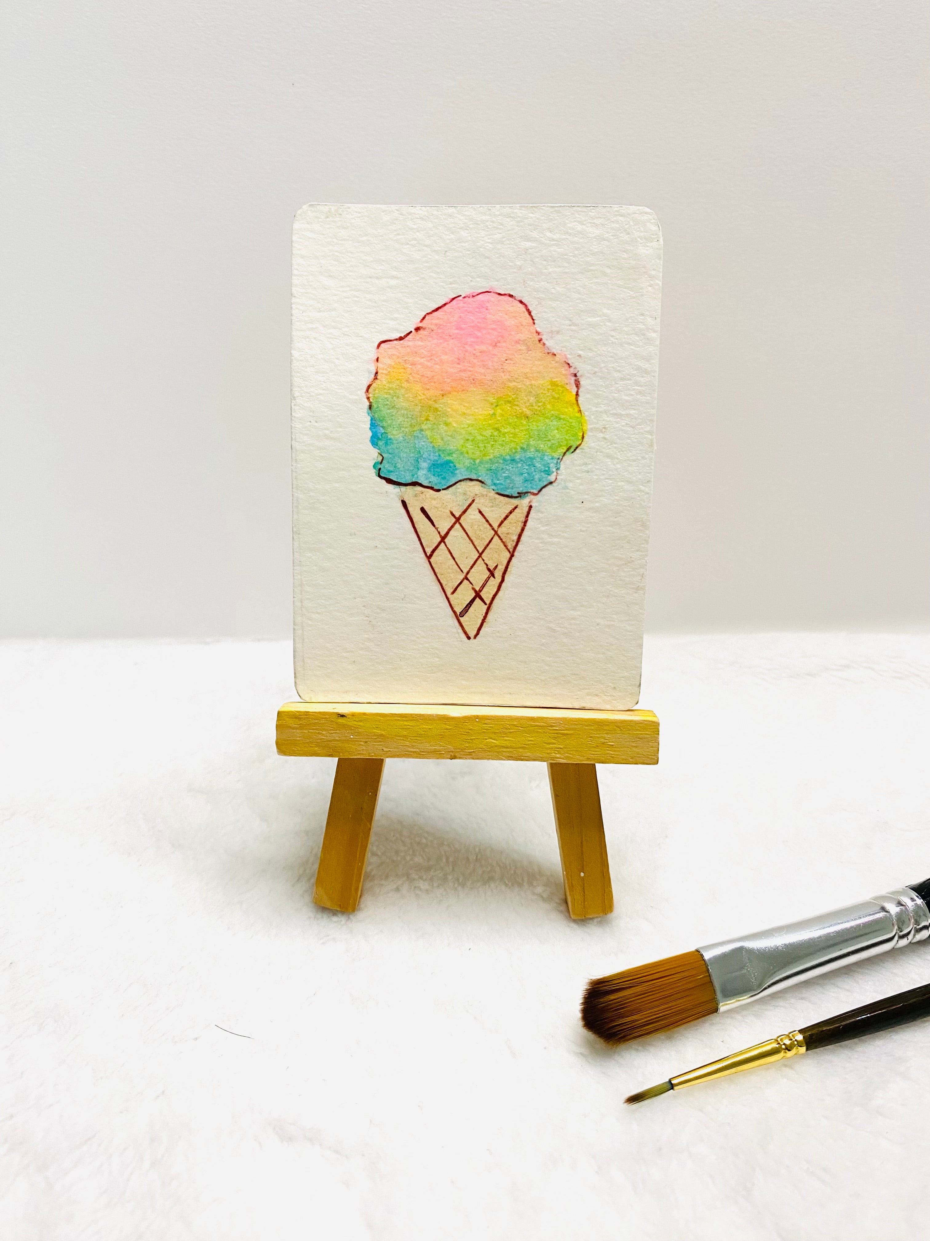 Superman Ice Cream Cone (2) ACEO