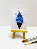 Galaxy Ice Cream Cone ACEO
