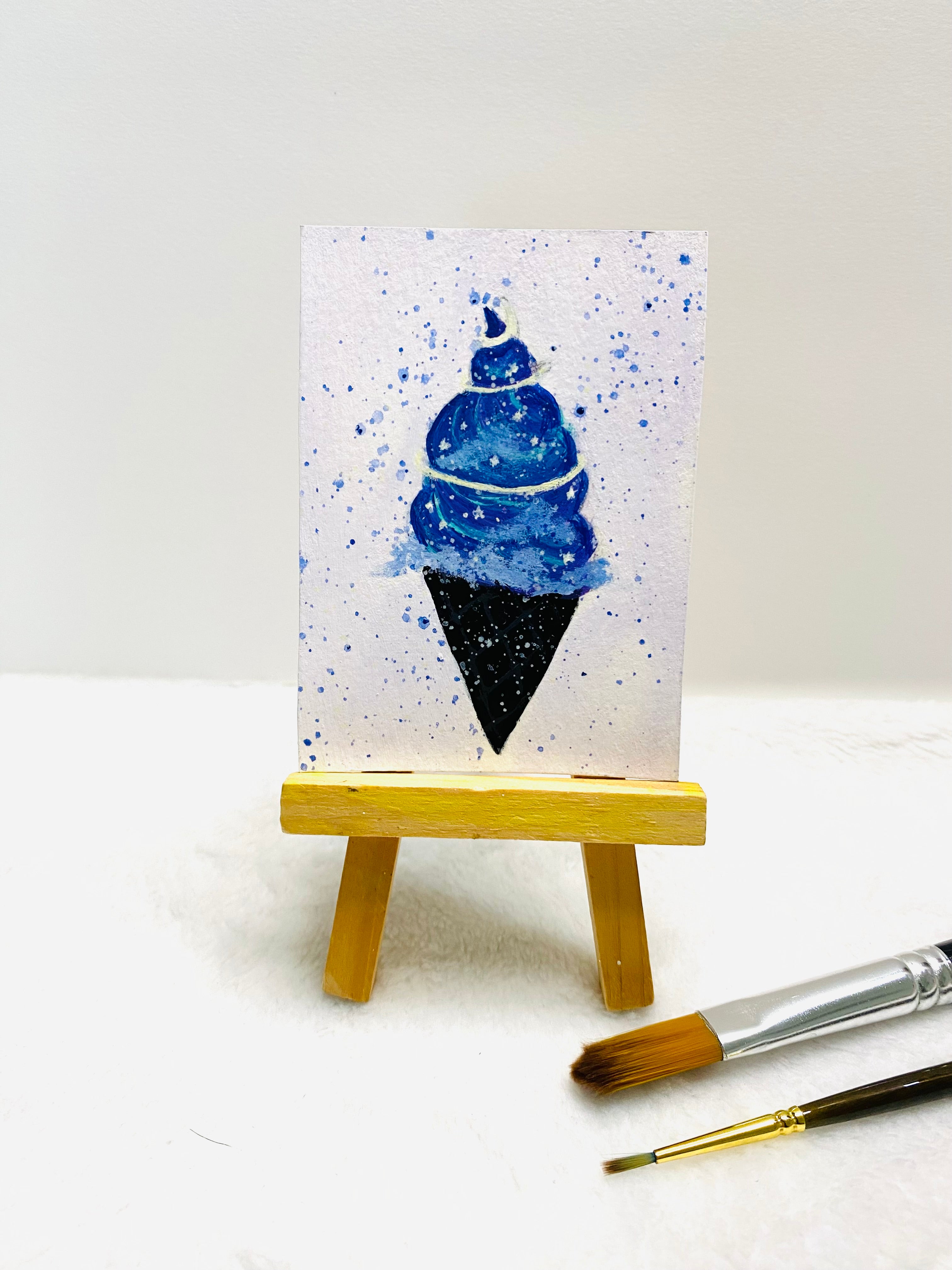 Galaxy Ice Cream Cone ACEO