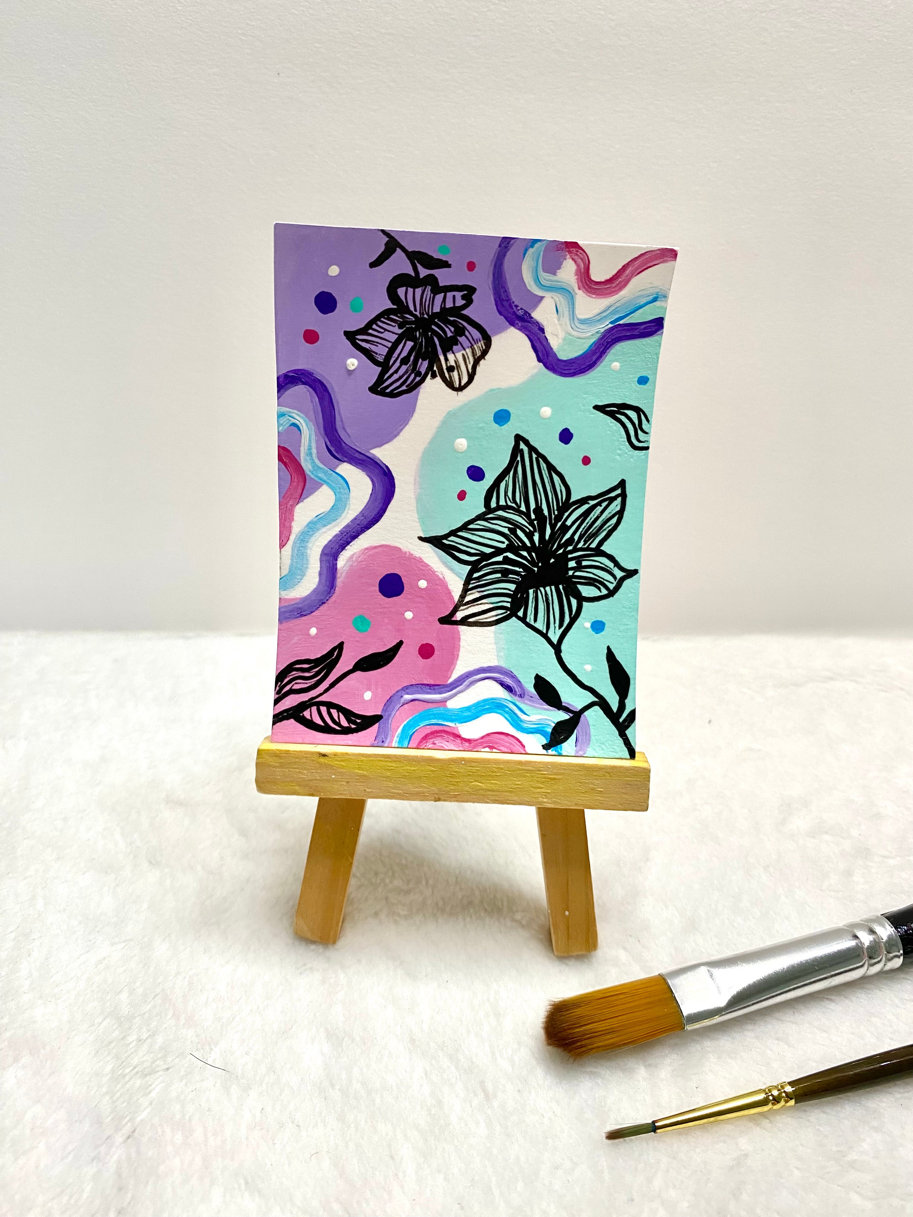 Abstract Florals ACEO