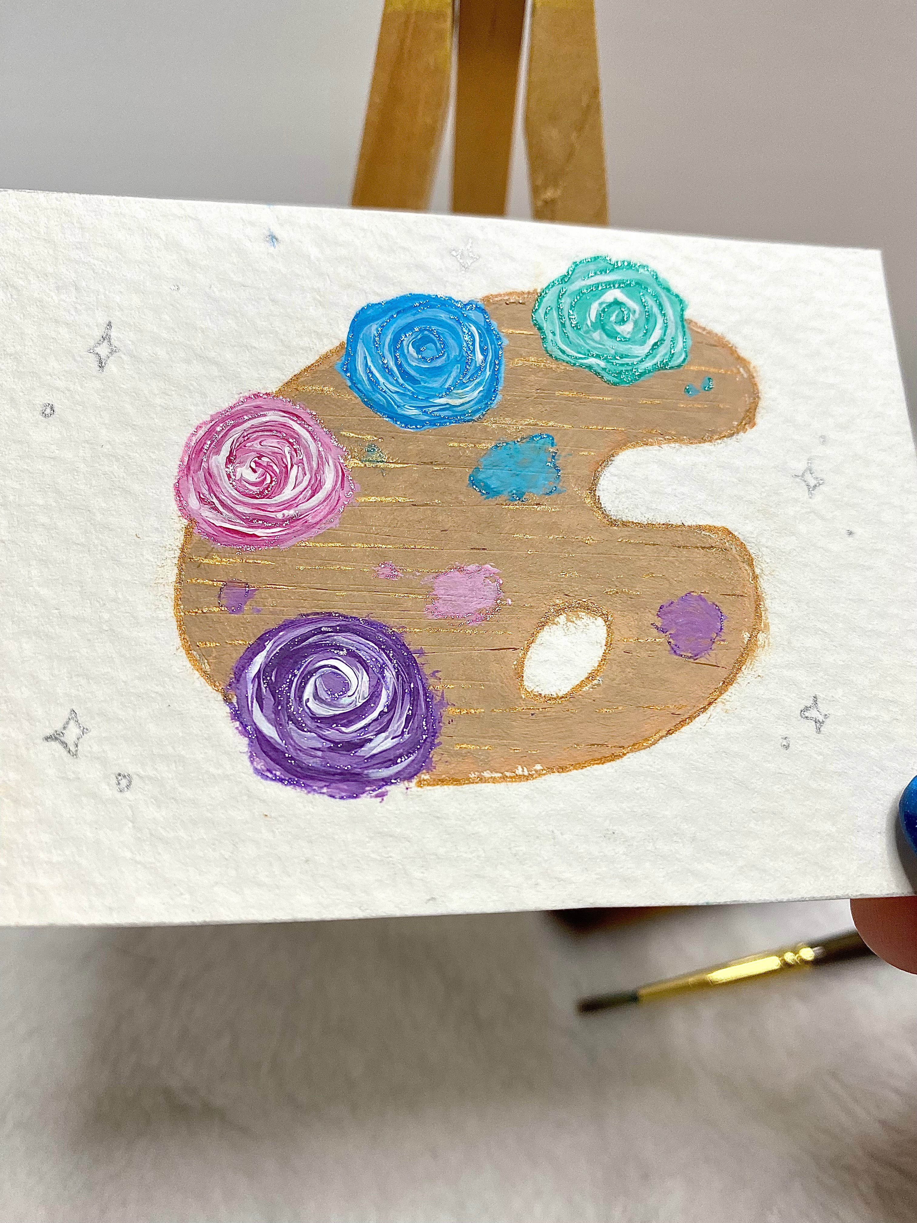 Rose Paint Pallet ACEO