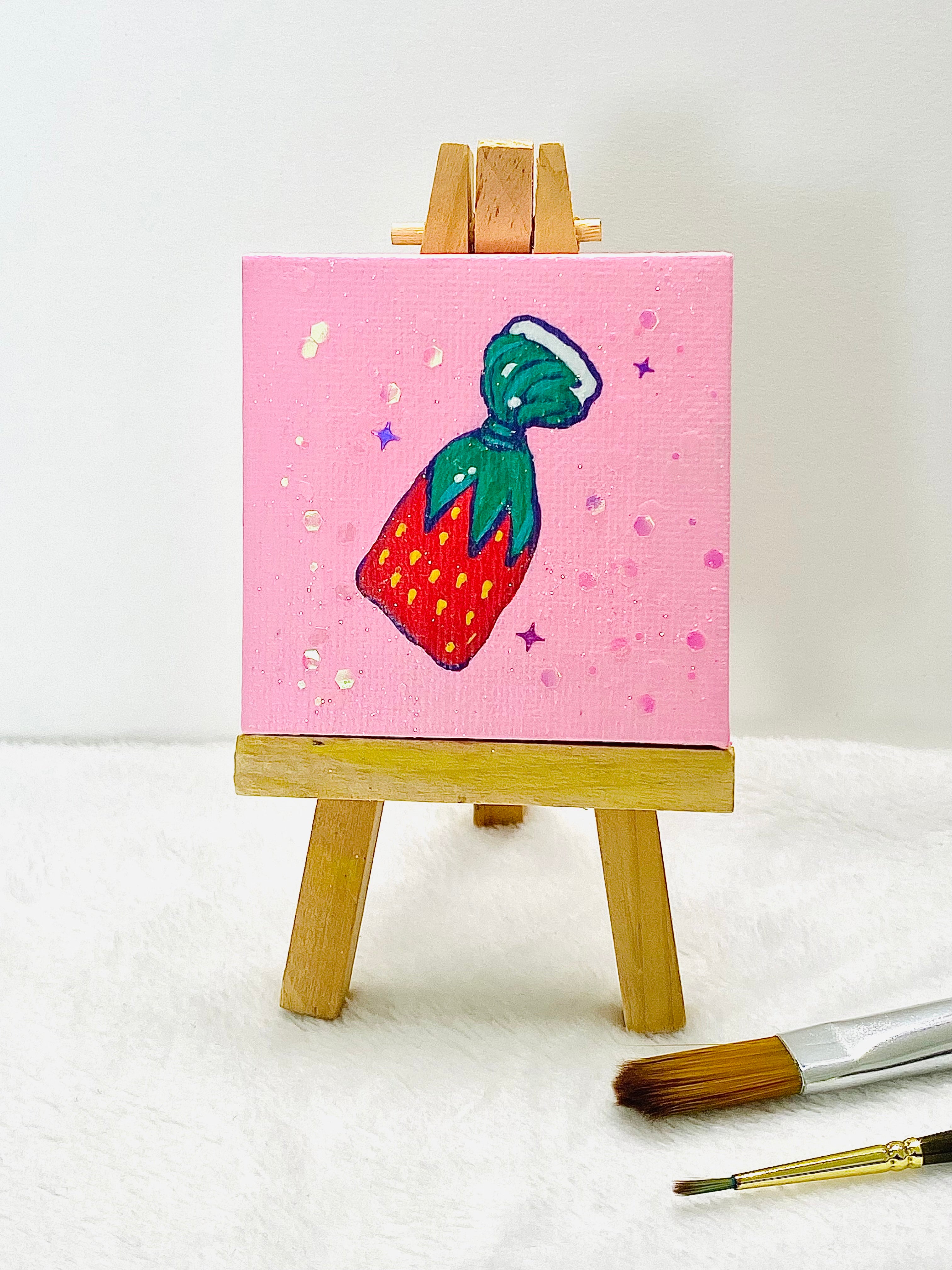 Strawberry Bon Bon Mini Canvas