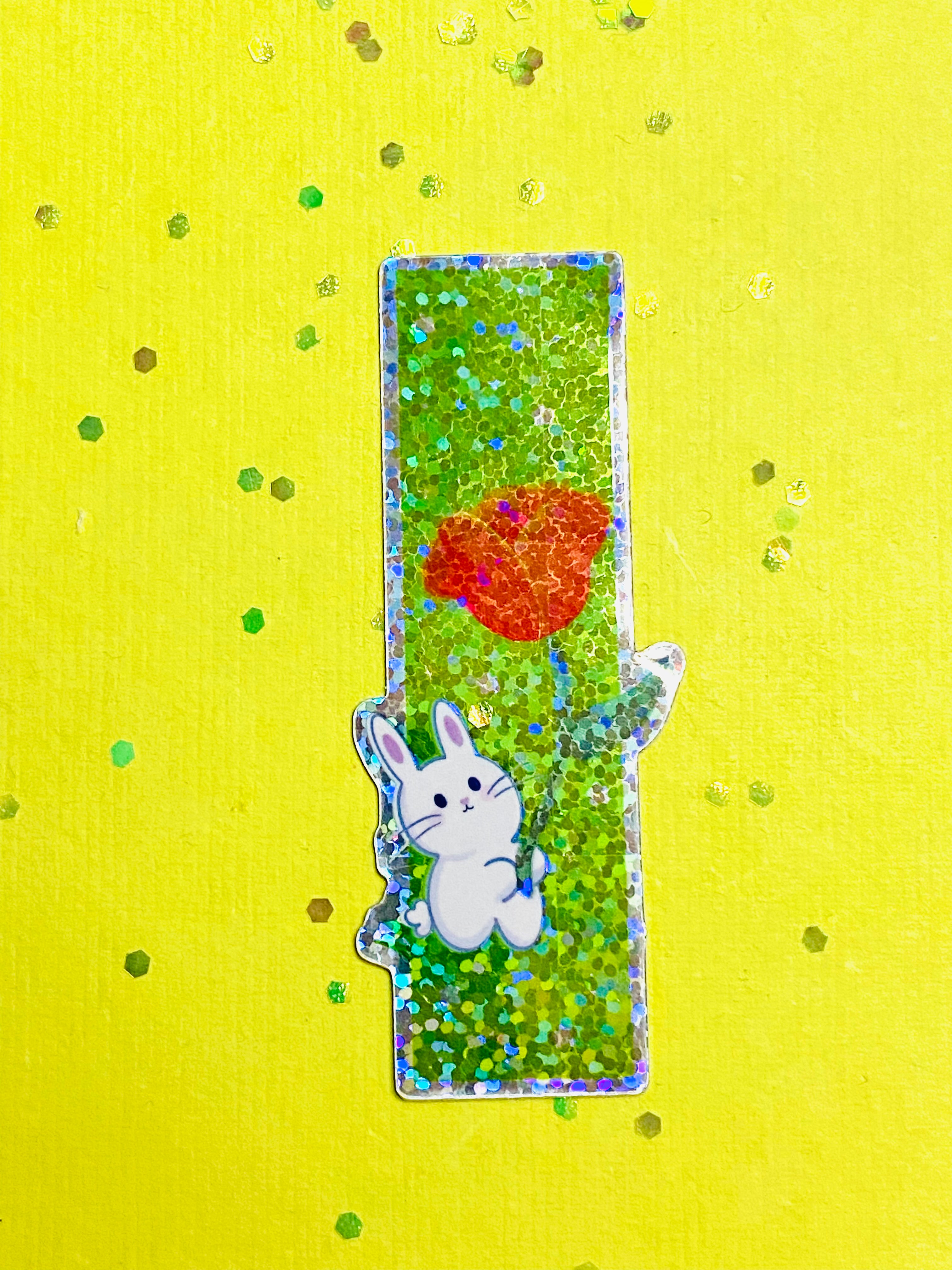 Bunny Holding Flower Sticker