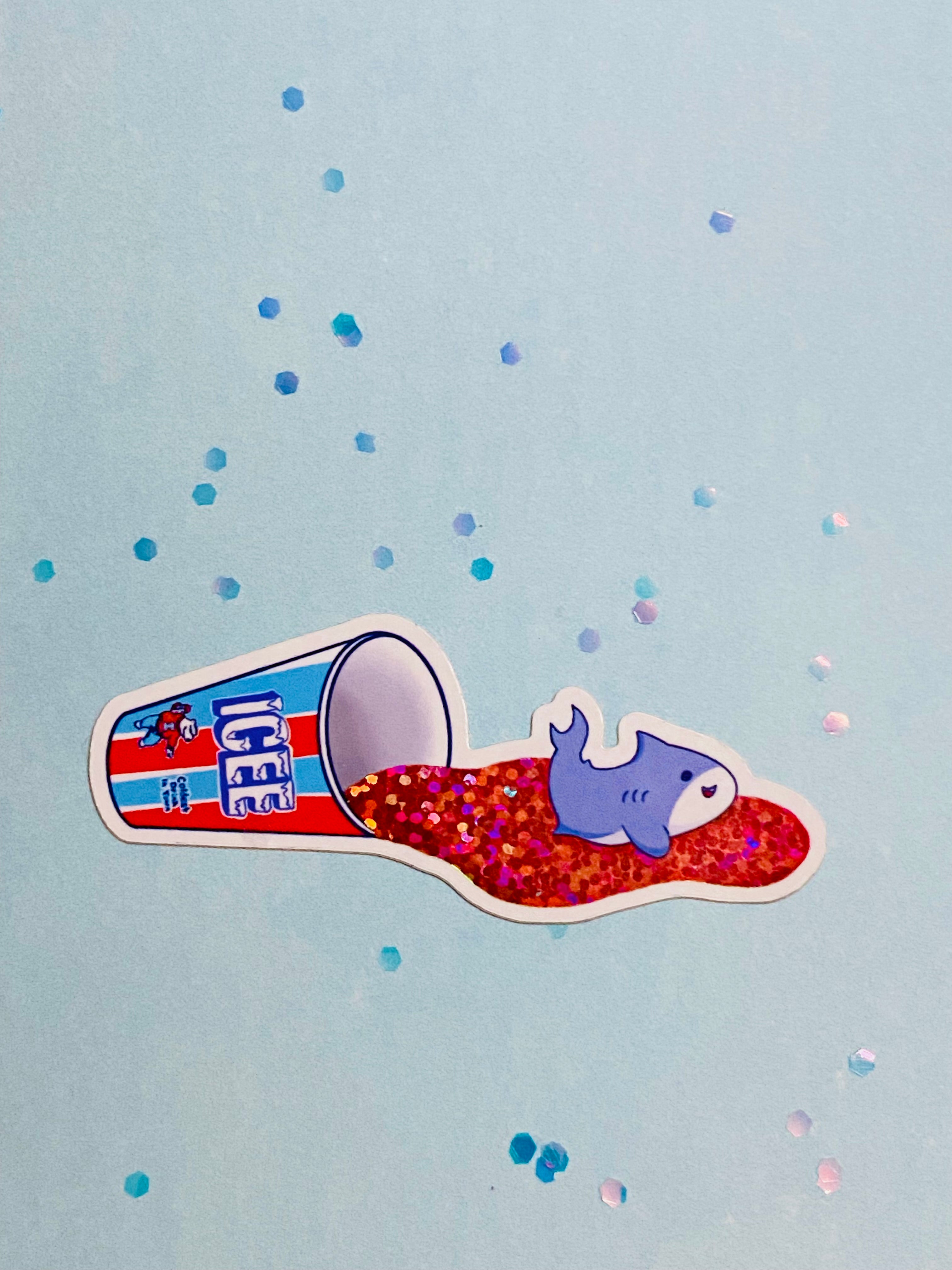 Slush Sticker Slushie Shark Sticker – Crystal's Art Studio
