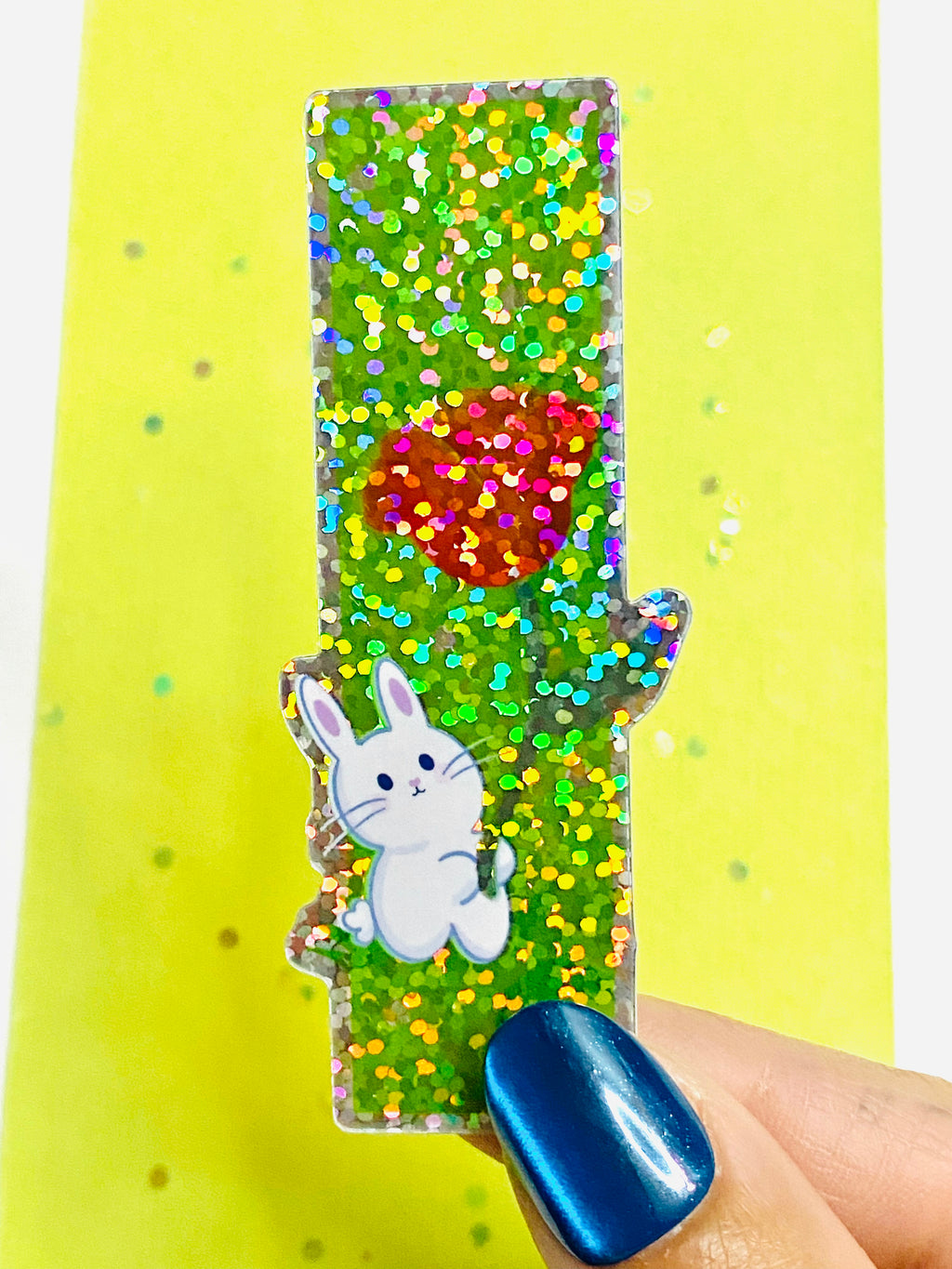 Bunny Holding Flower Sticker